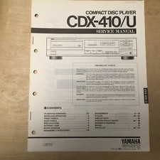 Manuale di servizio originale Yamaha per riparazione lettore CDX-410 U