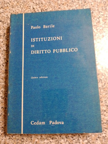 Paolo barile istituzioni - barile, di