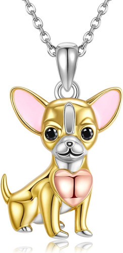 Collana chihuahua argento - collana,