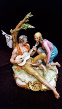  Giuseppe Cappè originale, porcellana Capodimonte " GRUPPO ZINGARI"