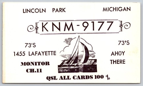 Scheda qsl radio - qsl, knm-9177