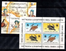 Cipro del Nord 1992 Michel Bl. 10-11 Blocco 100% MNH Europa cept, Tartarughe, N