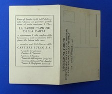 Cartolina doppia Pubblicità Cartiere Burgo Torino Esposizione 1928 Savoia