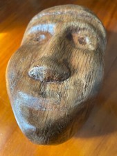 VOLTO SCOLPITO IN LEGNO - CULTURA POPOLARE SARDA- INIZIO XX SEC 