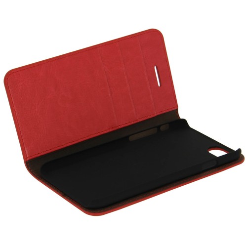 Red leather wallet - wallet, case
