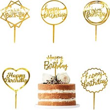 Cake topper oro glitter nuovo