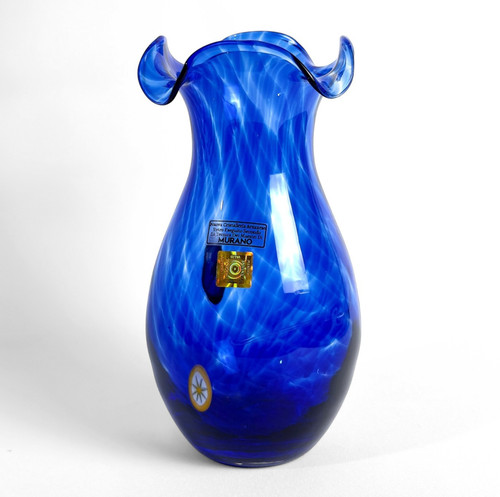 Vetro eseguito murano vaso - eseguito,