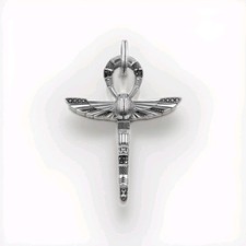 ✨ Pendente Scarabeo Ankh Croce ? Argento 925 Vintage Mistico Uomo Donna