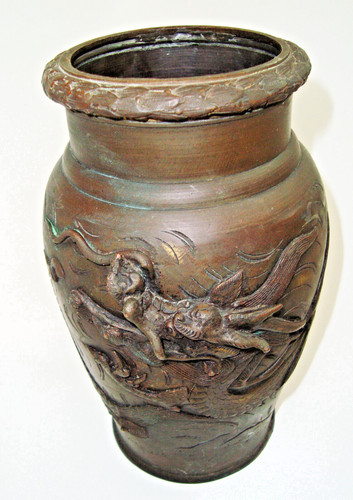 Vaso bronzo drago cina - in, "drago"