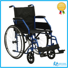 CARROZZINA PIEGHEVOLE AD AUTOSPINTA DISABILI E ANZIANI COMPATTA E LEGGERA NUOVO