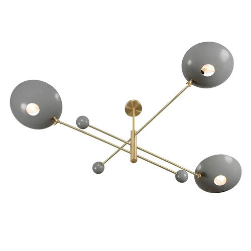 Lampadario sputnik grigio - lampadario,