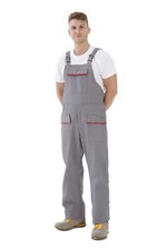 Pettorina Salopette Grigio o Blu Pratica 100% Cotone Tg. S-M-L-XL-2XL-3XL