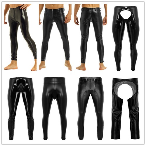 Pantaloni stretti uomo pelle