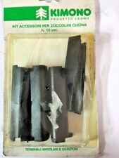 Kimono 6 Accessori x Zoccolini Cucina 10 cm Terminale Angolare Giunzione Nero