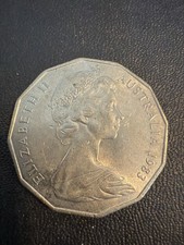 Moneta da 50 centesimi Australia 1983 non circolata Elisabetta II