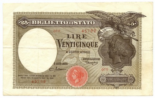 Lire biglietto stato - 25,