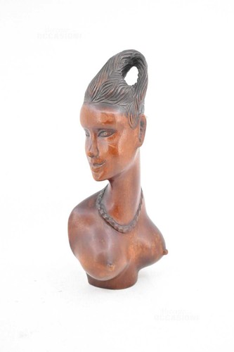 Statua legno etnica 37cm - legno, h