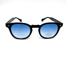 Occhiali Da Sole Uomo nero lucido con Lenti Azzurre Johnny Depp V400