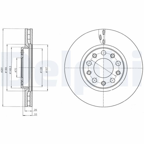 Dischi freno delphi bg4314 - freno,