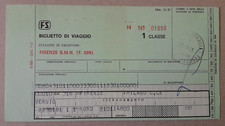 FIRENZE-MILANO / FLORENCE-MILAN / Biglietto Treno FS 1981 / ITALY Train Ticket