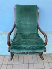 Poltrona a Dondolo Inglese in Mogano - Restaurata (in corso d'opera)_car 3093