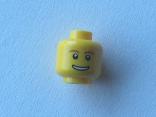 Lego yellow head brown - head,