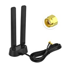 Antenna Tri-Band WiFi 6E Base Magnetica RP-SMA per Scheda WiFi PCI PCIe Adattatore USB