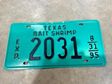 VINTAGE 1995 TEXAS BAIT GAMBERETTI TARGA ETICHETTA BARCA DA PESCA!!!