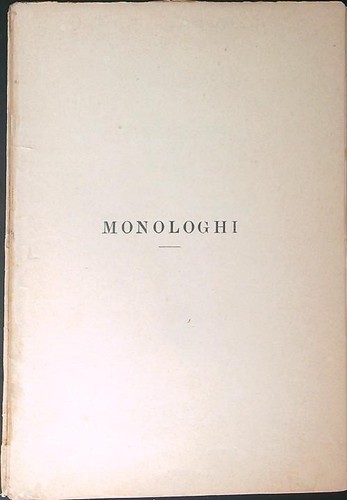Monologhi rilegare manca - monologhi,