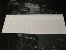 APRILIA RS 250 CHESTERFIELD 94-97 DECAL ADESIVO CATENA PNEUMATICI TIRE CHAIN