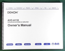 Denon AVC-A110 Instruction Manual: Full Color 347 Pages & Protective Covers!