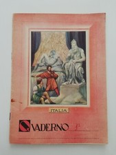 Quaderno Scuola Vintage I Grandi Italiani Michelangelo Buonarotti Anni '60 USATO