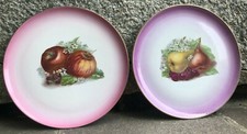 Coppia di antichi piatti in ceramica Laveno - frutta /arredamento cucina