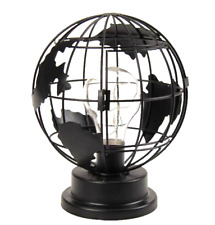 LAMPADA LED LUMETTO ABAT JOUR TAVOLO COMODINO SCRIVANIA METALLO Mappamondo 19 cm