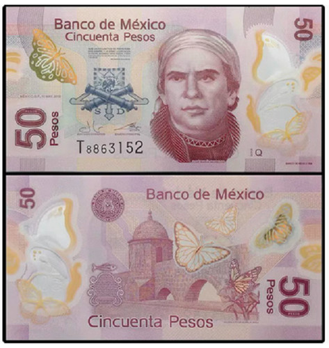 Banconota messico pesos - 50,