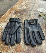 Guanti in pelle moto neri