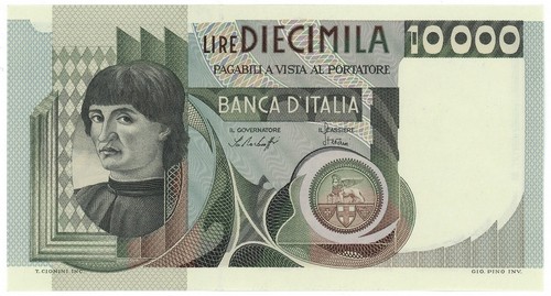 10000 lire ritratto - d'uomo, a