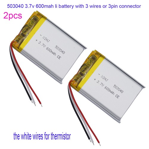 2pcs 600mah 22wh li - 600mah, 2.22wh