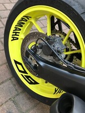 Adesivi cerchi moto Yamaha Mt09 Mt-09 Interno cerchi 