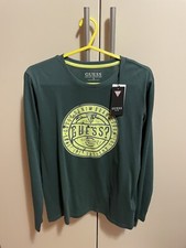 Maglietta Guess verde maniche