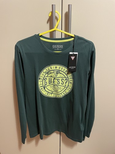 Maglietta guess verde maniche - guess,