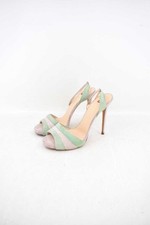 Sandali Donna Ballin Scamosciati Verde Beige N.40