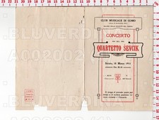 A2002 COMO TEATRO SOCIALE ’11 MUSICA PROGRAMMA CONCERTO VIOLINO QUARTETTO SEVCIK