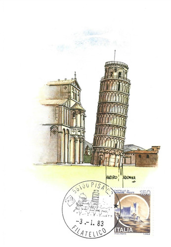 Italia 1983 cartolina torre - 1983,