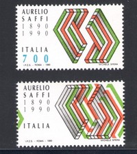 1990 Italia, SAFFI n 1931 Colori si muovono e senza il valore da Lire 700, MNH**