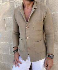 CARDIGAN UOMO 100% COTONE GIACCA LINKS  DOPPIO PETTO SARTORIALE   MADE IN ITALY