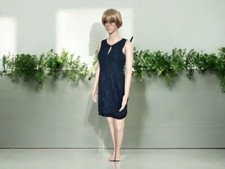 Abito Zara Tipo Pizzo Blu Navy