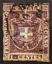 STAMP 1 CENT TUSCAN COAT OF