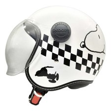 Casco Jet Snoopy m2N Azs Checker Flag Bianco 5860cm Nuovo Usato