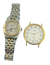 Stock 2 Orologi Seiko Orient Donna Acciaio Non Funzionanti Quarzo Per Ricambi